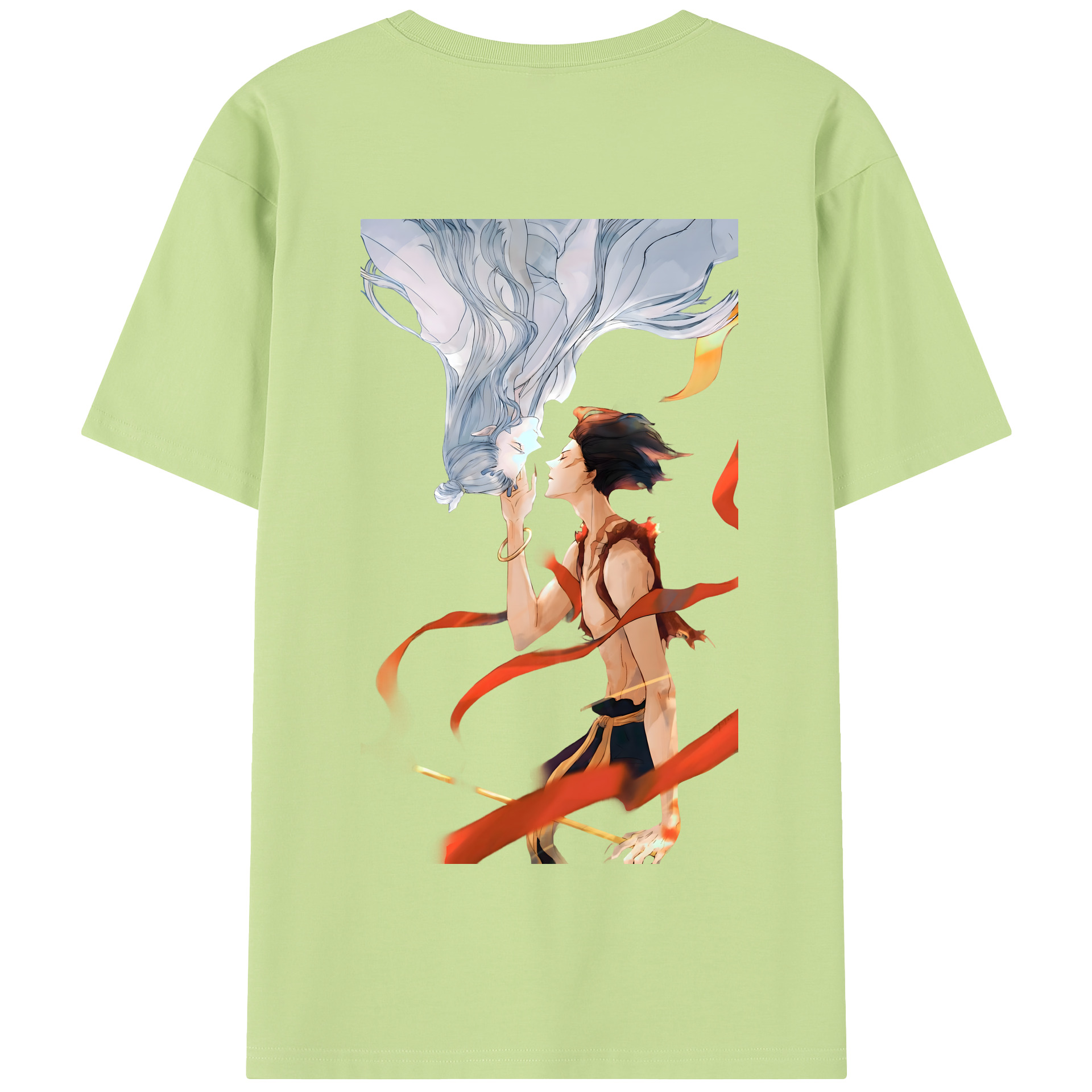（画像用） Ne Zha 2 ナタ 魔童の大暴れ 綿100％半袖Tシャツ（背面プリント）